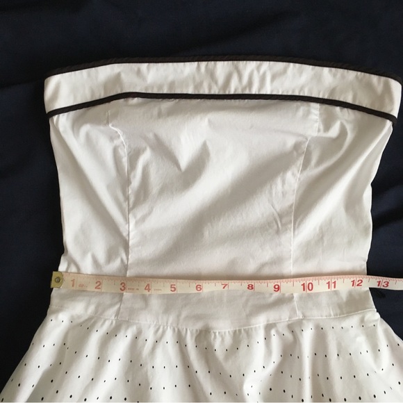 Ruby Rox Strapless Black and White Polka Dot Circle Skirt Dress with Belt - Picture 14 of 16